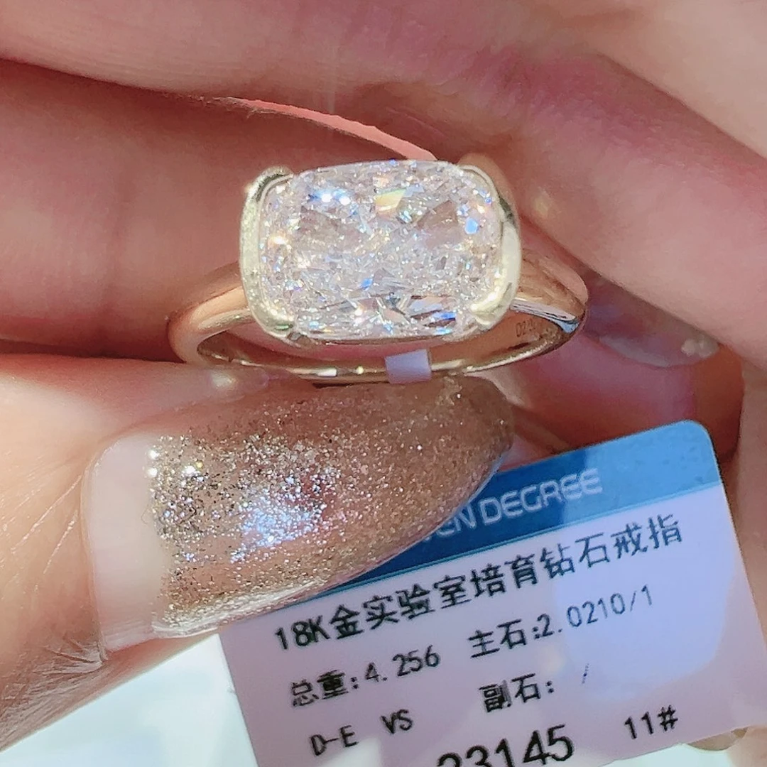 实验室培育钻石18K金镶嵌2.021ct11