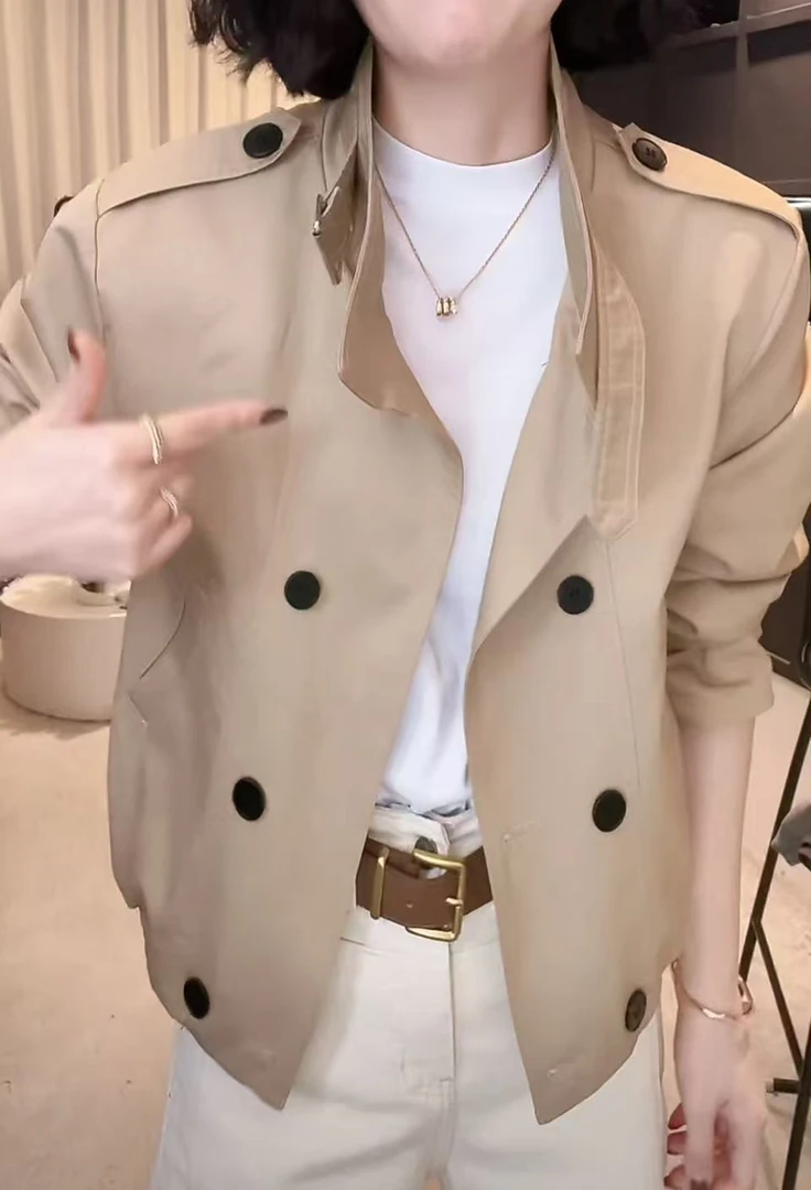 《优麦汇》Y5271秋款风衣设计感百搭时尚外套休闲女款