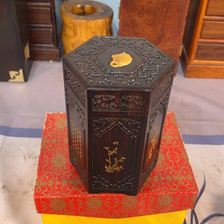 木呐*大红酸枝茶叶罐好货