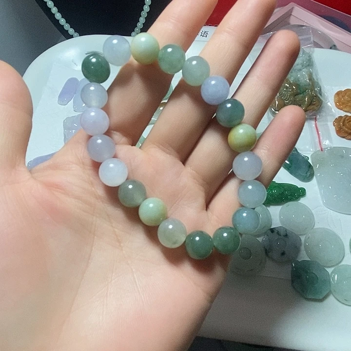 翡翠裸石翡翠手串