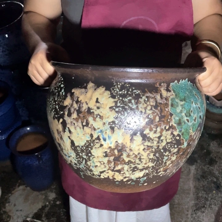 紫砂花盆口30高25正品正品