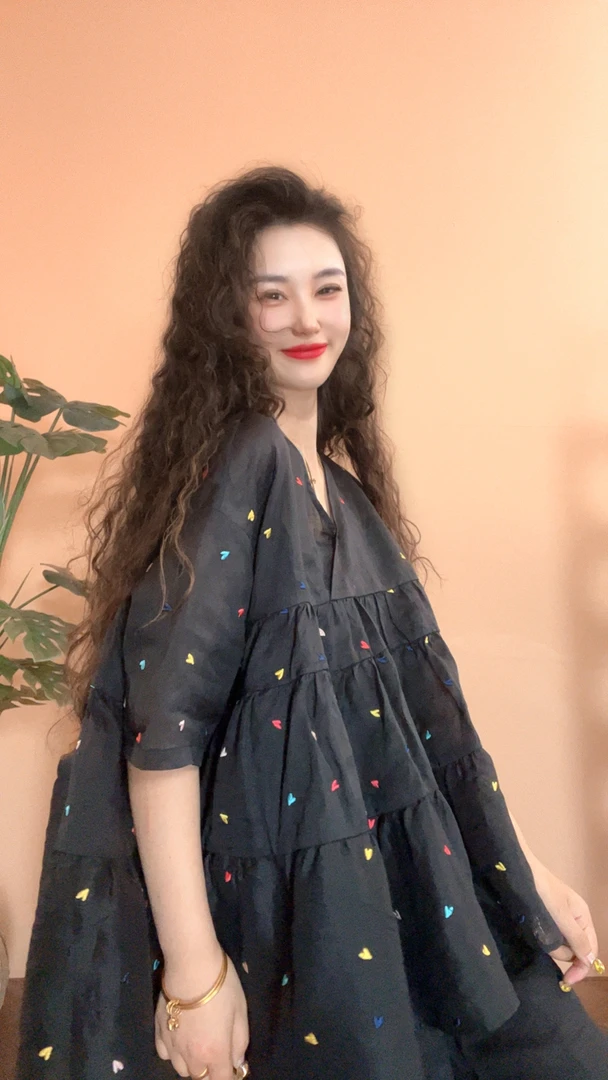 museguhui/木色古汇5556#小爱心休闲时尚气质百搭显瘦苎麻衫