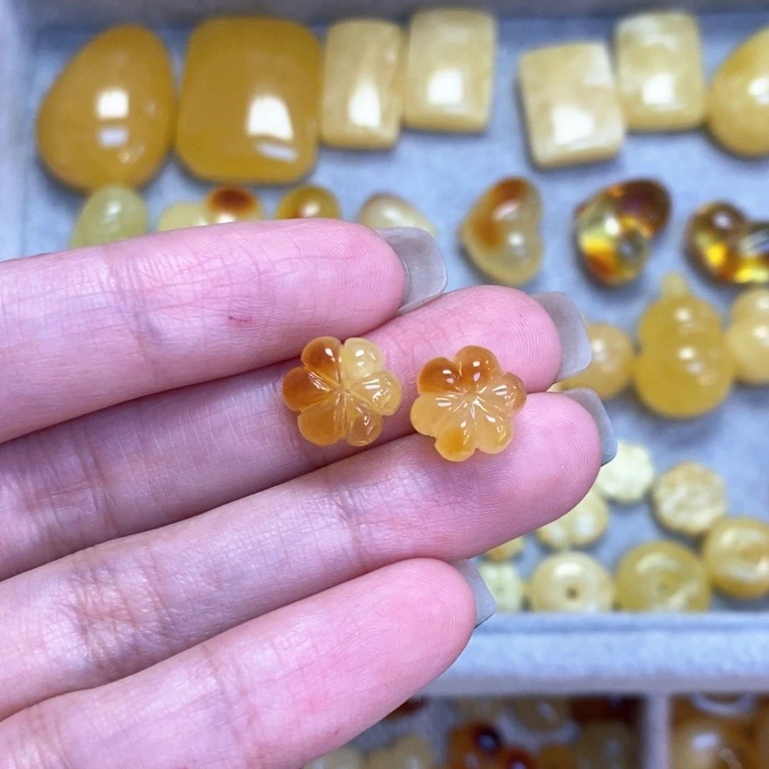 蜜蜡颈饰未镶嵌南瓜