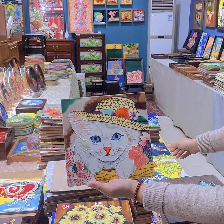 【闪购商品】瓷片f****g草帽猫咪单瓷片