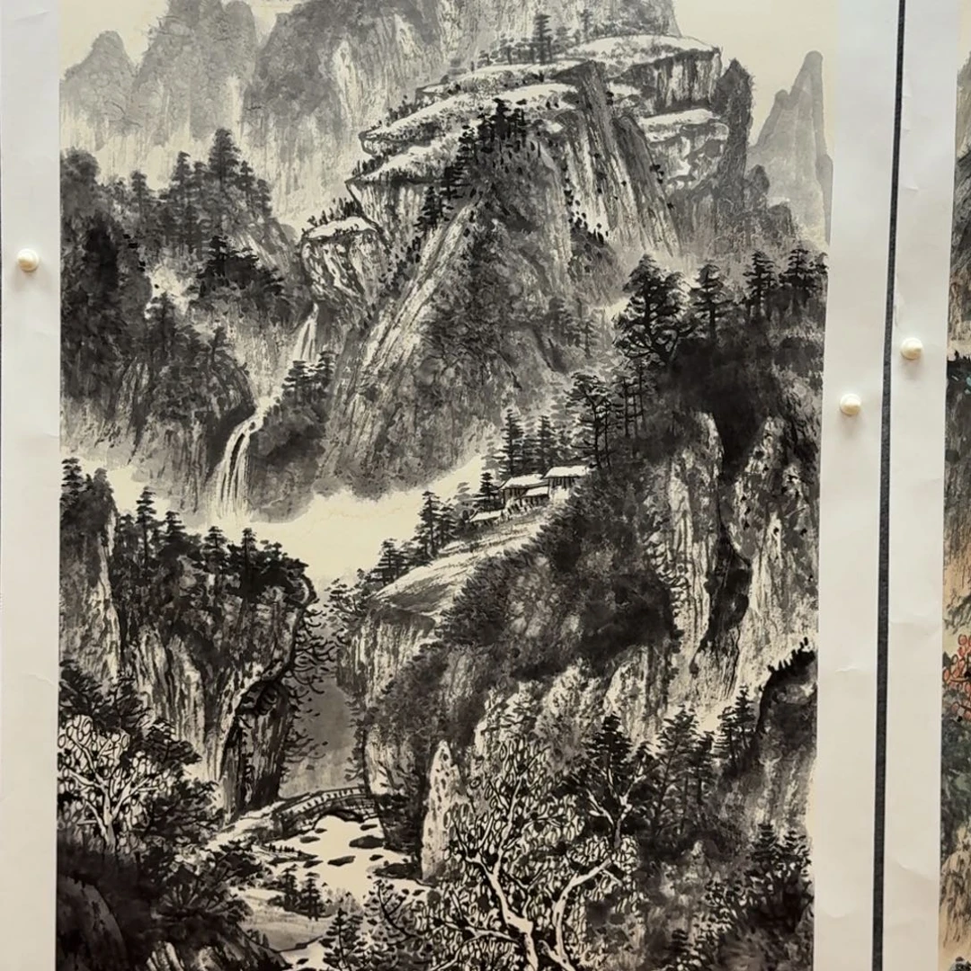 国画四尺作品山水