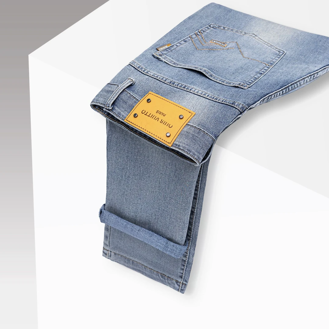 【2511】春季新款潮流休闲修身小直筒高端轻奢男士牛仔裤