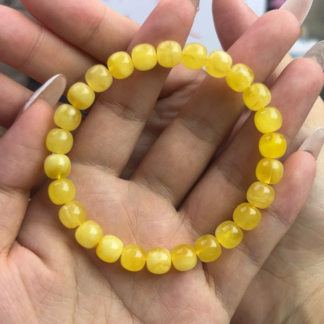 手链琥珀未镶嵌蜜蜡手串精工老型