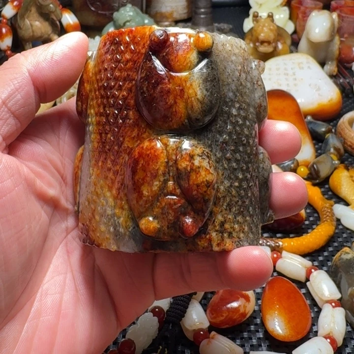 和田玉未镶嵌挂件l***军