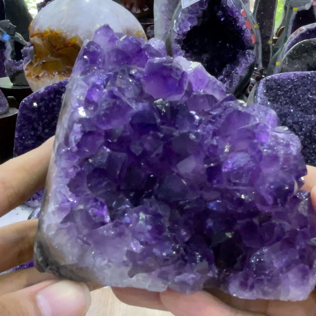 抓***玩未镶嵌珠宝半成品紫晶
