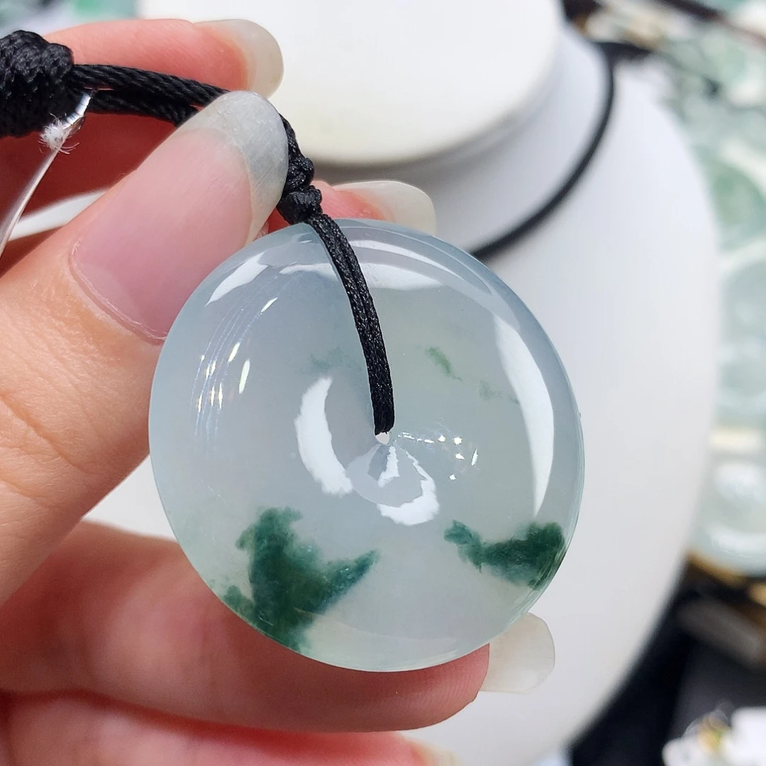 翡翠未镶嵌胸饰翡翠50，34.2/6