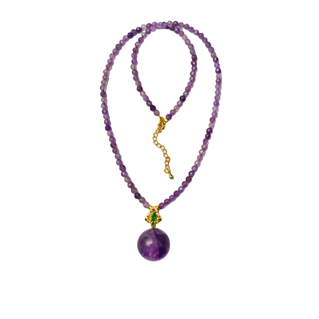 紫水晶项链C01-327赠礼盒(多样性发)