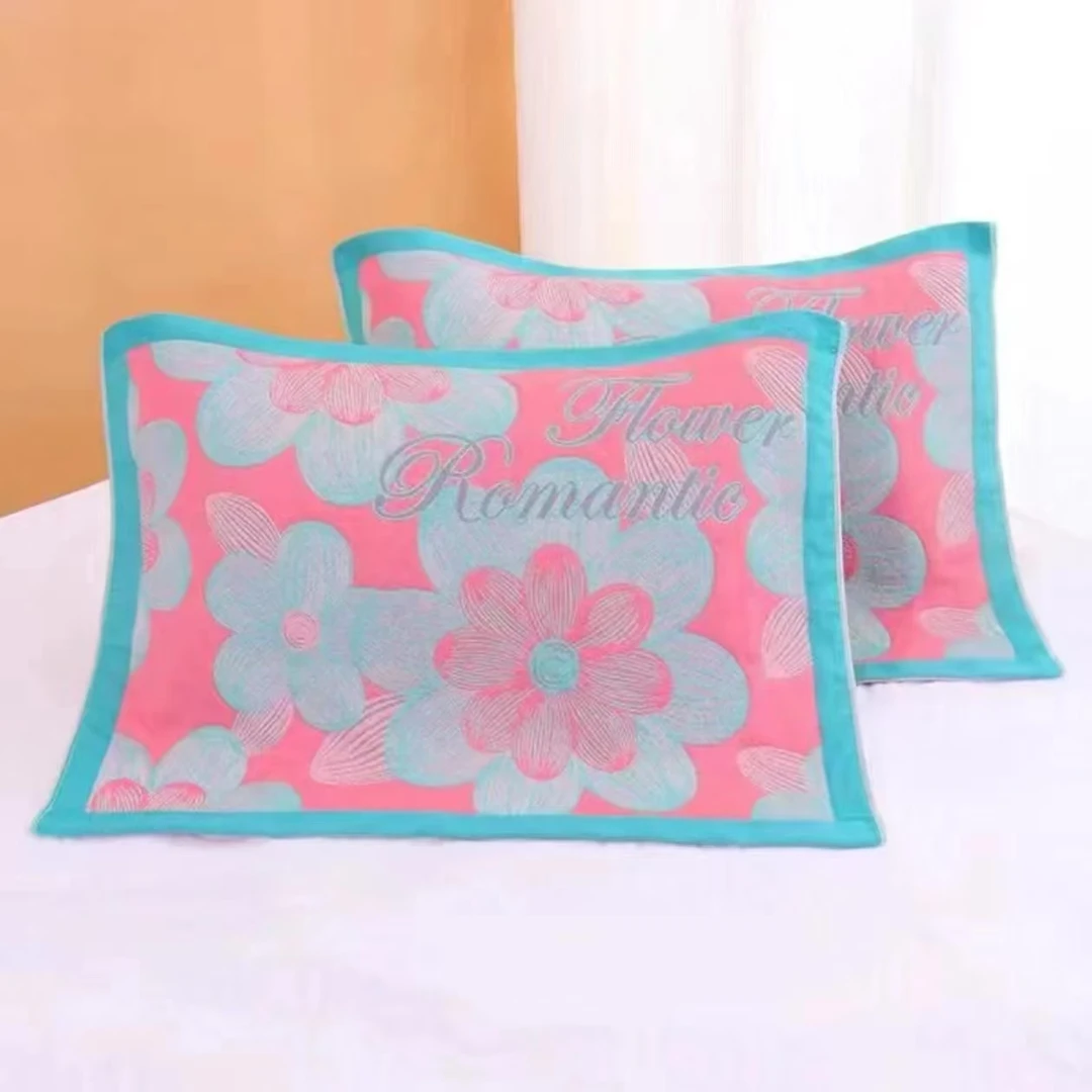 花开朵朵52*78纱布舒适柔软枕巾