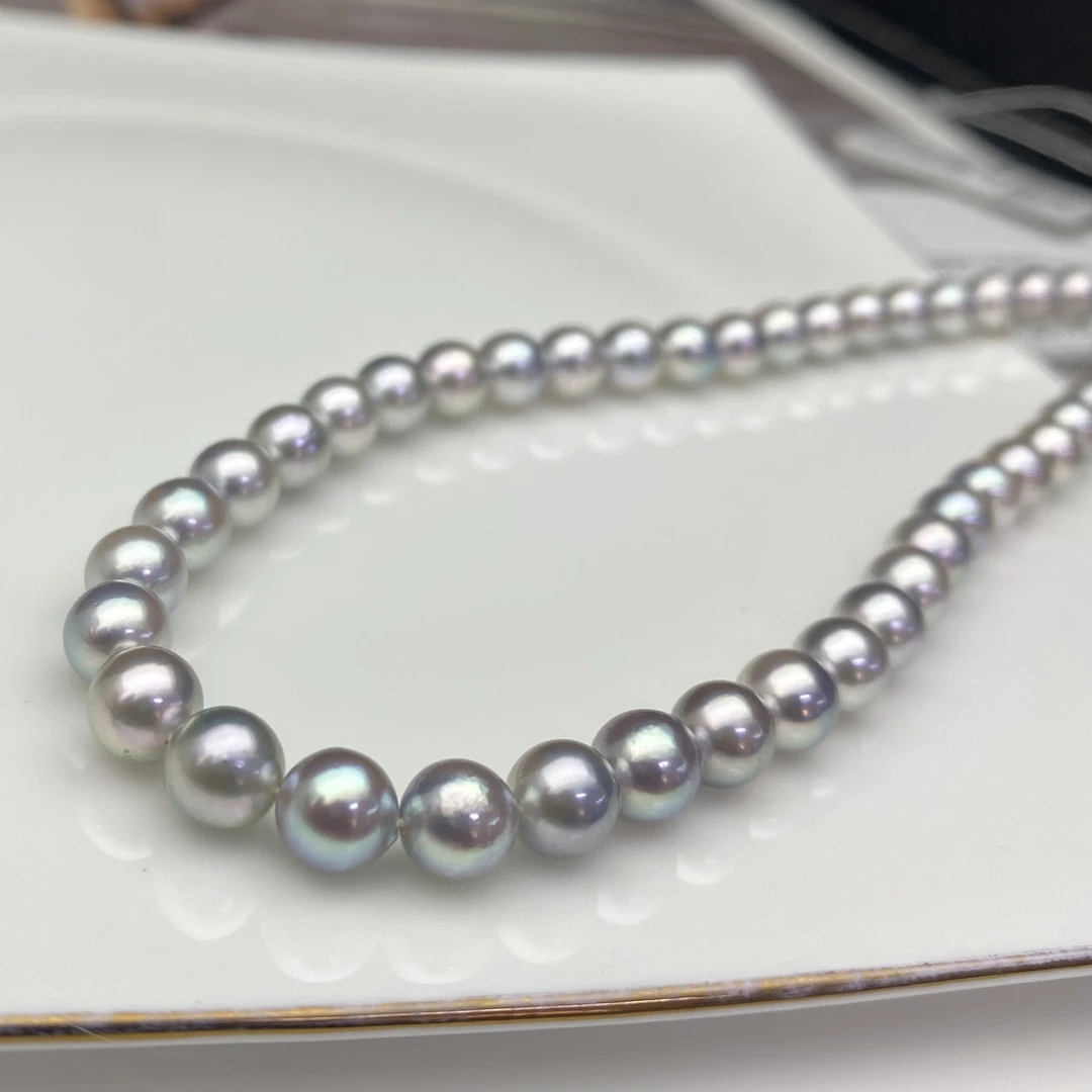 BlueRose真科研大证极光蓝玫瑰珍珠项链灰色无调色真多麻强光妈妈