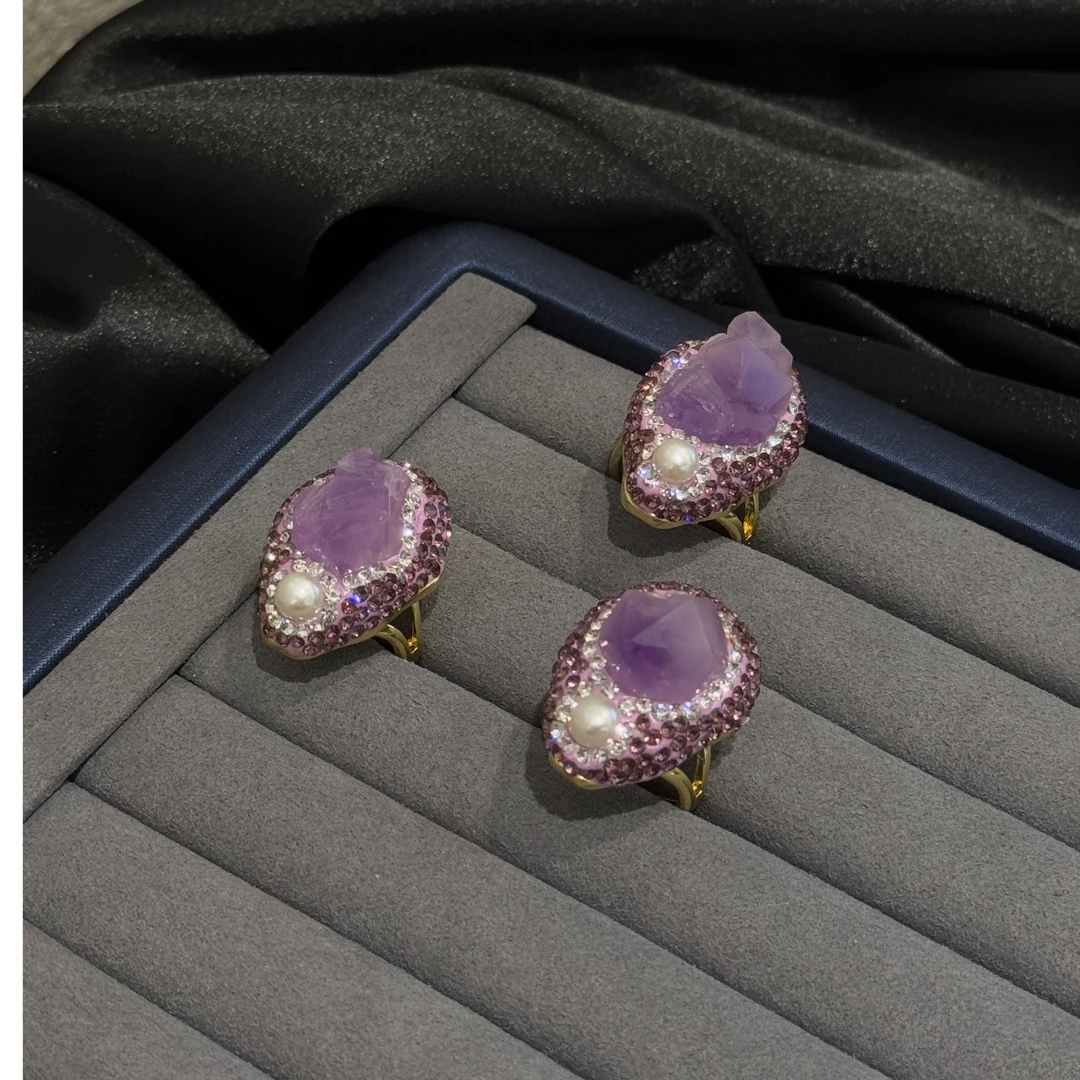 意大利工艺天然紫水晶戒指开口【多样性发一】【ZSJ030】