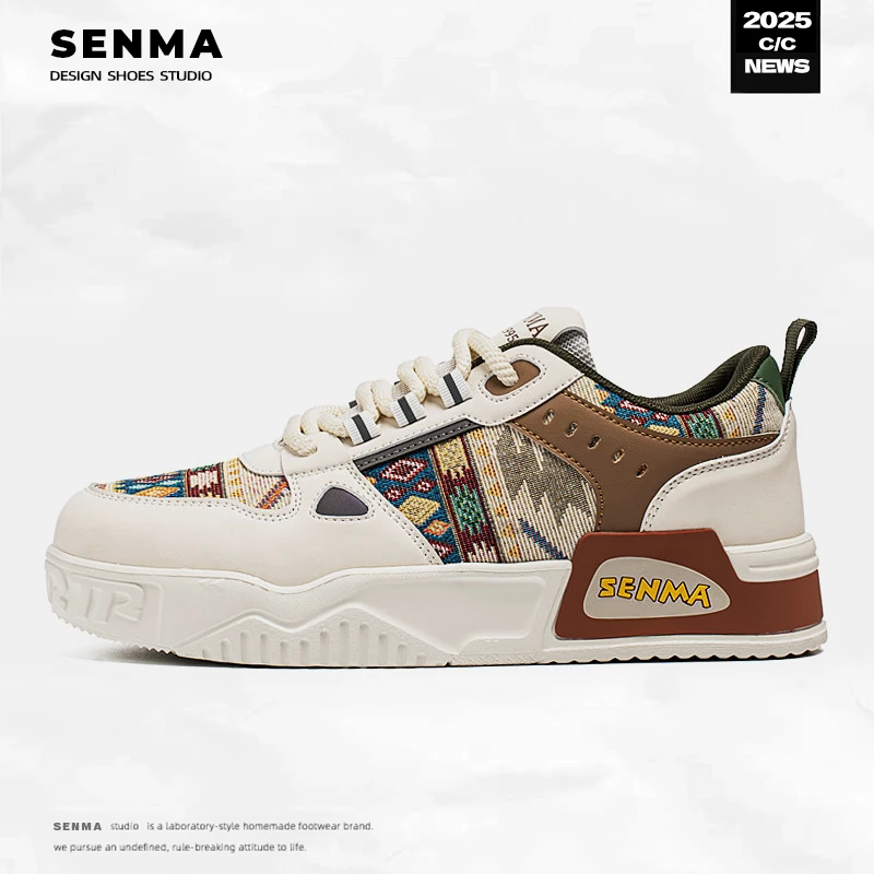 森马男鞋2025新款夏季透气百搭厚底帆布板鞋增高小众休闲运动潮鞋