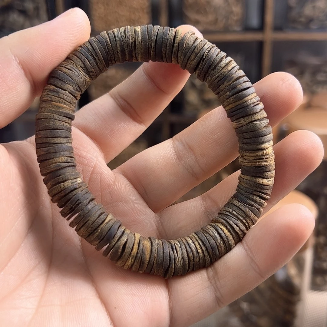 手串沉香沉水药片珠11mm 18.6g