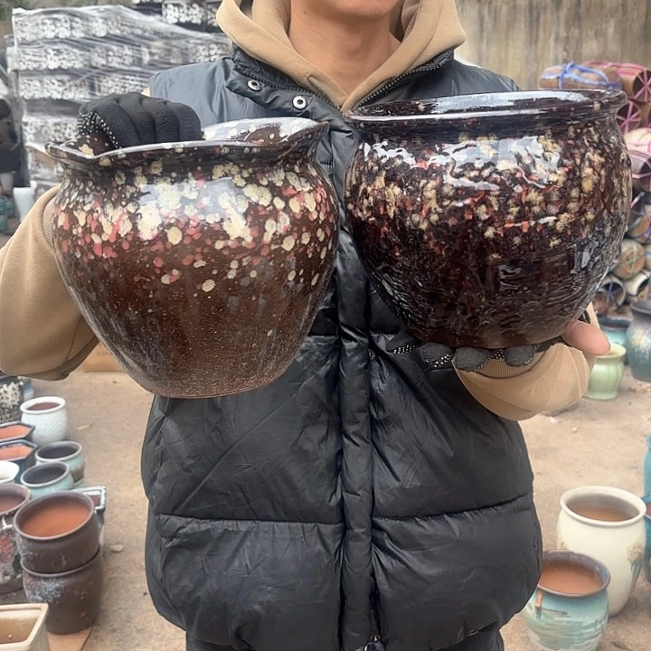 红陶彩两个口径20*16-18