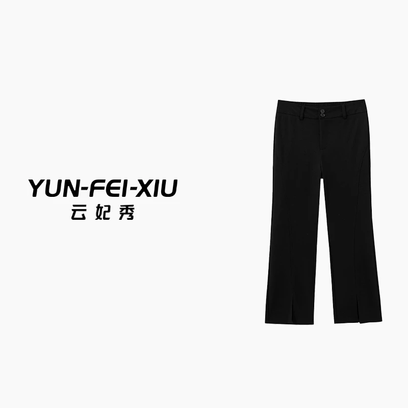 云妃秀大码女装休闲裤时尚胖妹妹显瘦宽松百搭减龄遮肉气质秋9091