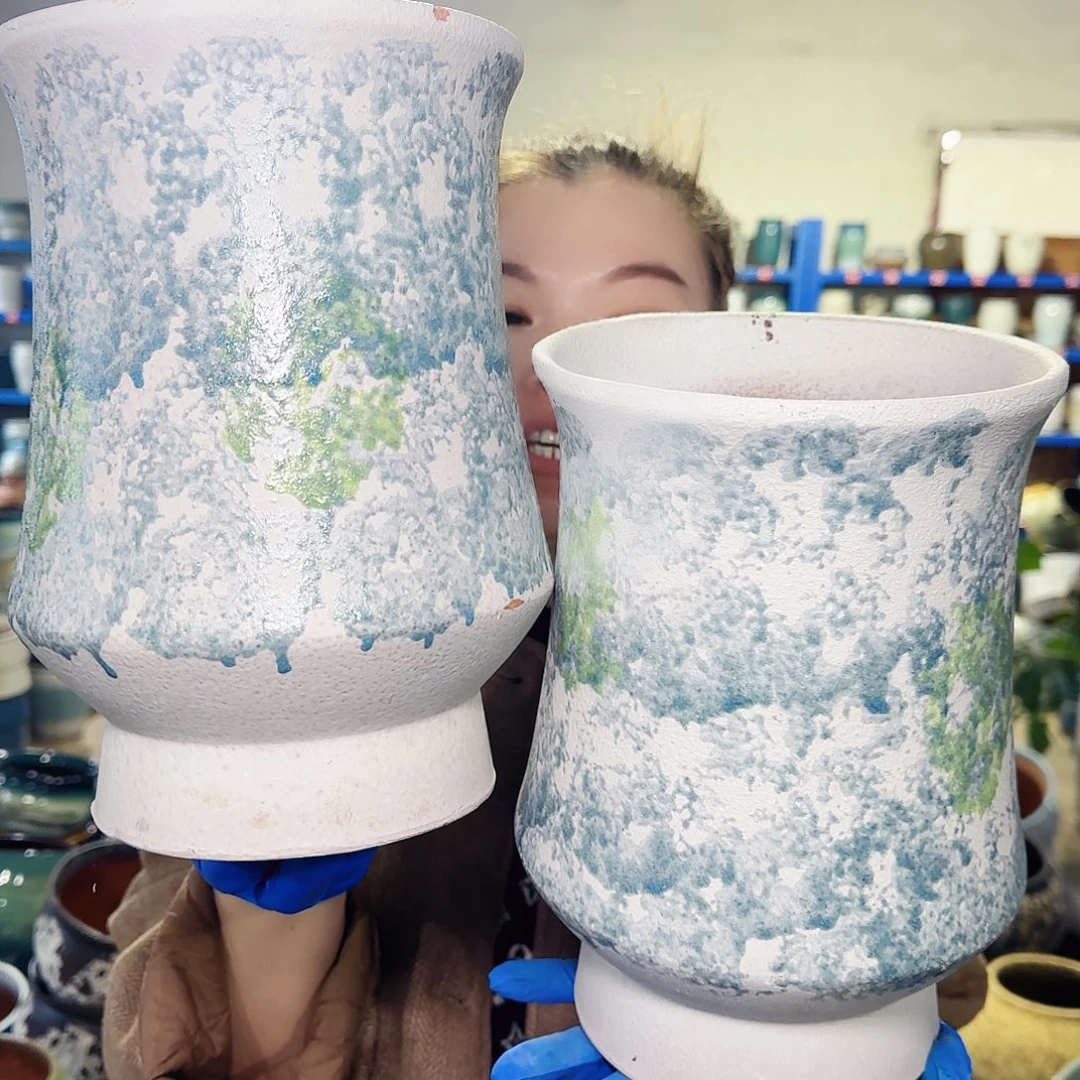 紫砂花盆高24口16