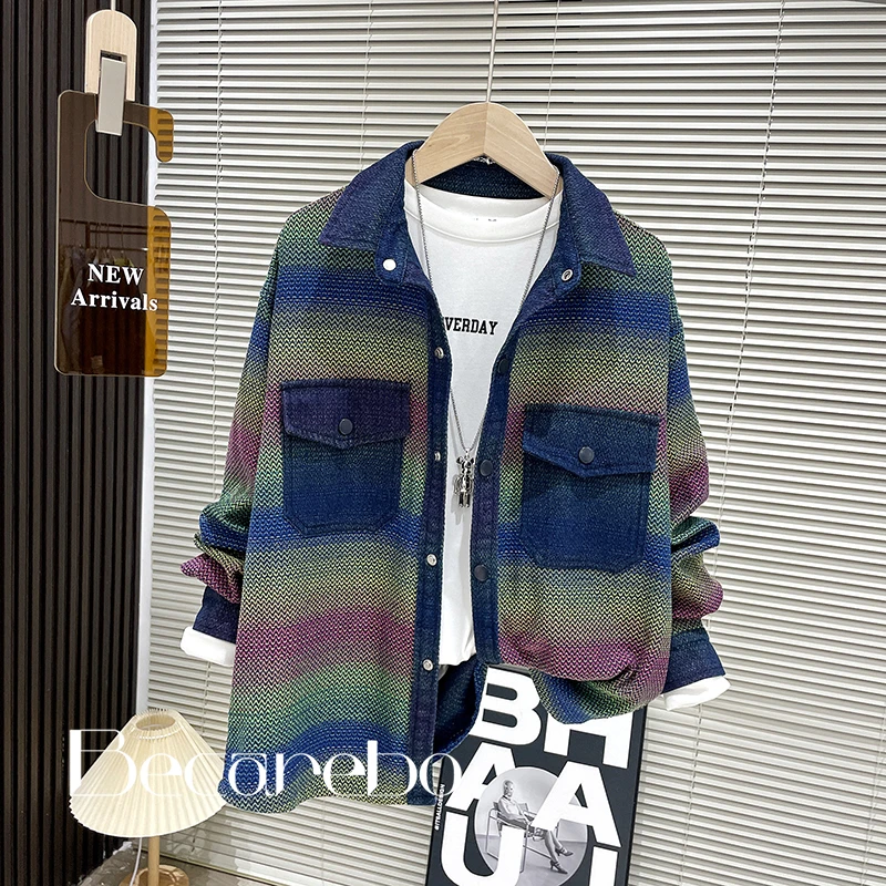 130-180【淏妈原创】青少年秋装男童牛仔外套中大童儿童春秋款男孩