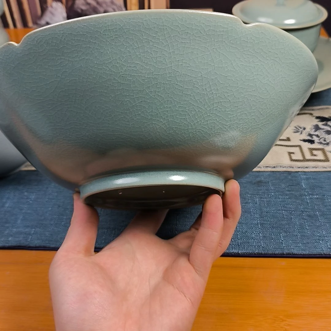 清凉寺汝瓷仿古釉纯手工亚历山大碗微瑕特惠