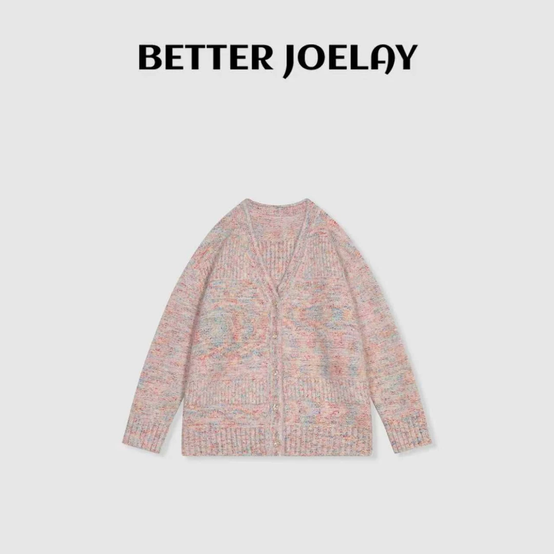 BETTER JOELAY-【晨霭织糖】含羊毛开衫毛衣气质百搭洋气韩版LL6169