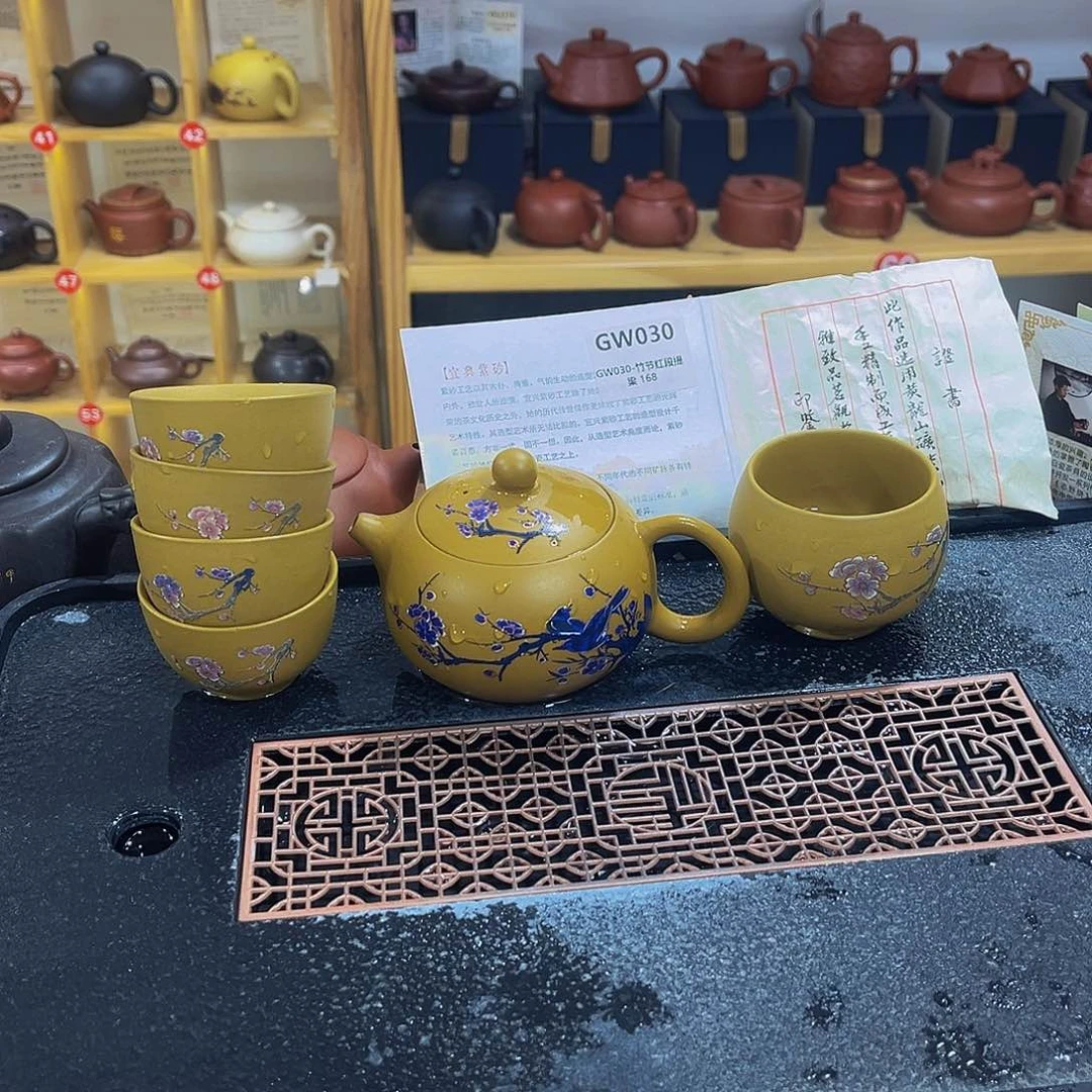 紫砂茶案紫砂壶一壶5杯