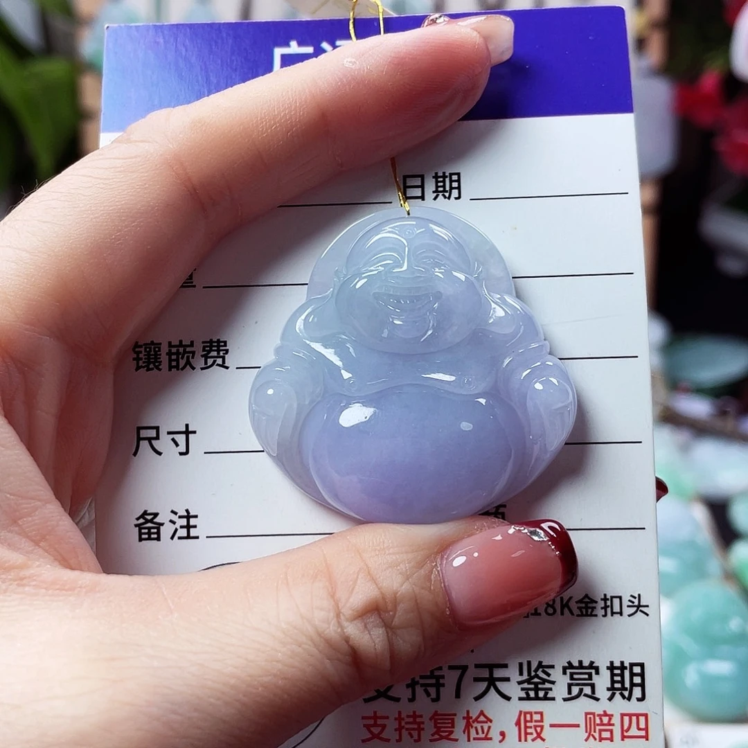 翡翠未镶嵌颈饰佛公32