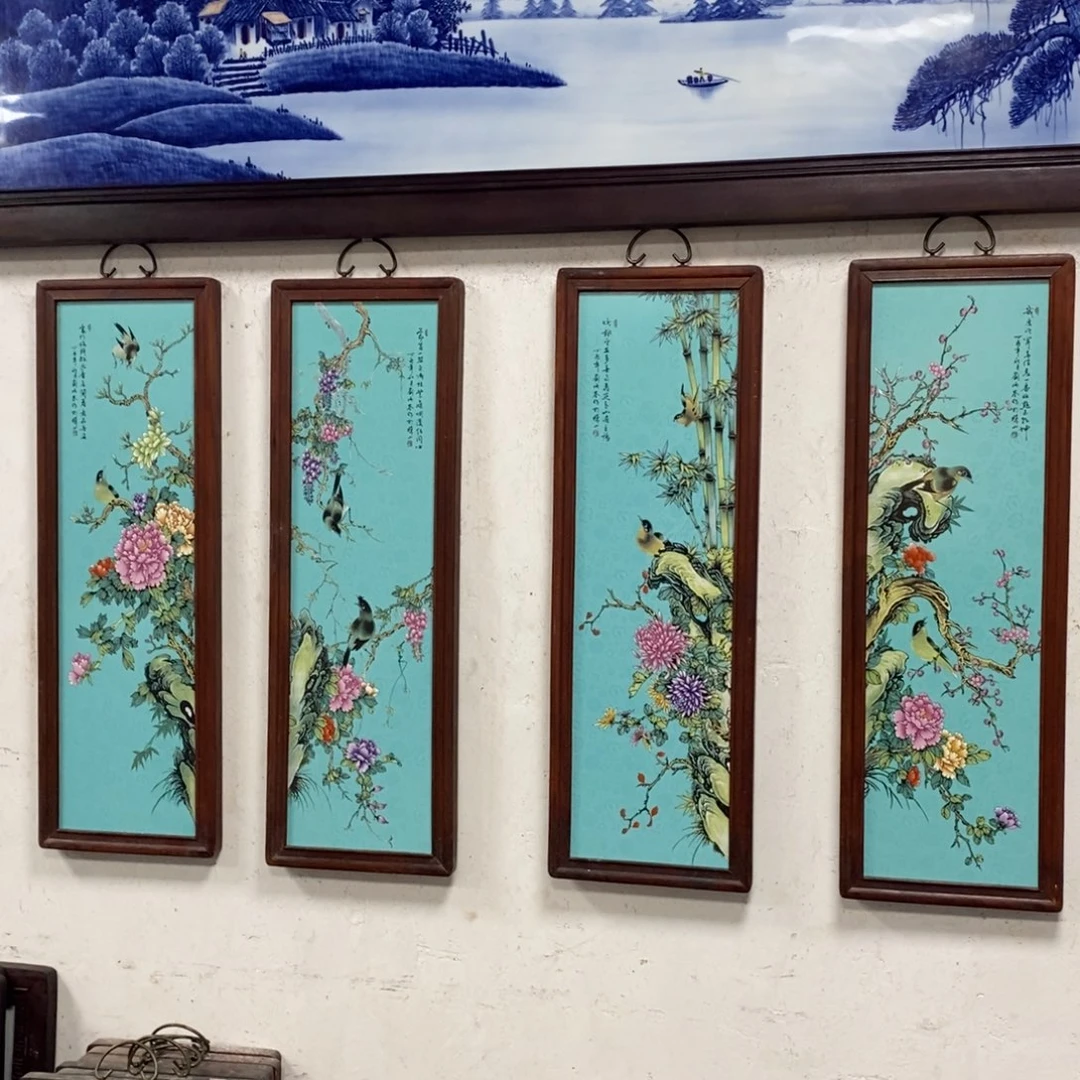 瓷片80*28*4 景德镇瓷板画柴窑烧制