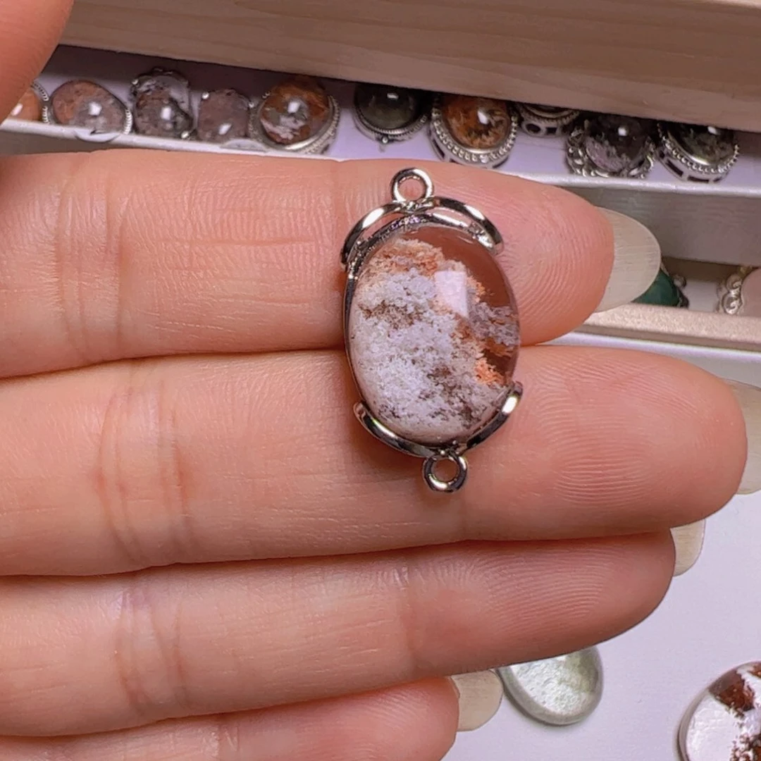 水晶手链银S800镀金镶嵌小****