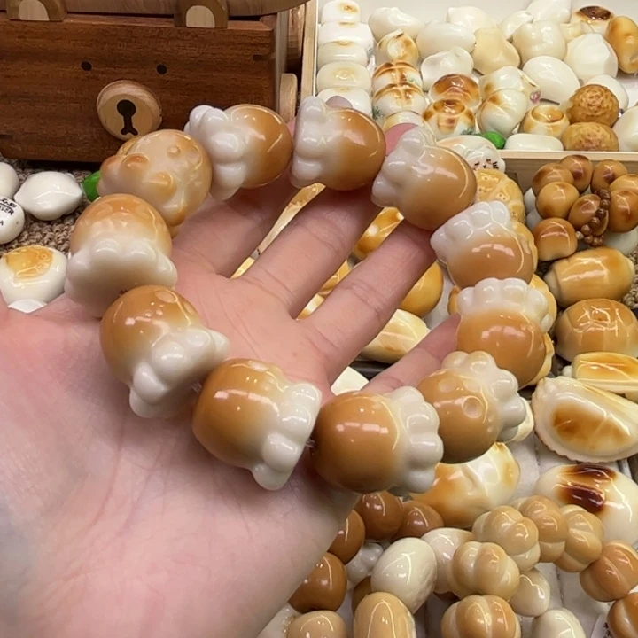 菩提根/象牙果把件12.23.38象牙果渐变碳烤章鱼微瑕