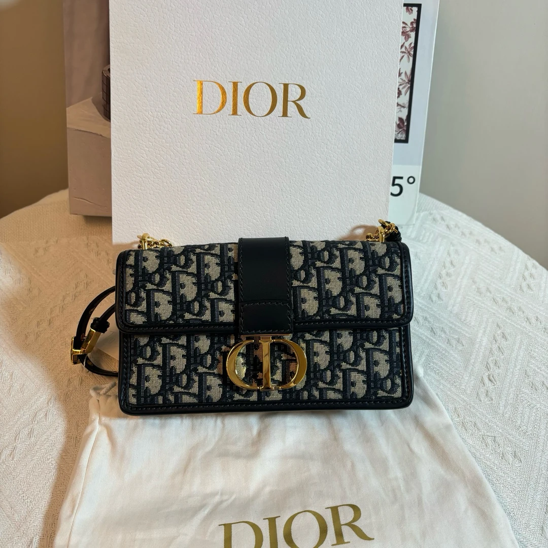 全新未使用 DIOR/迪奥 老花蒙田30 链条款小号