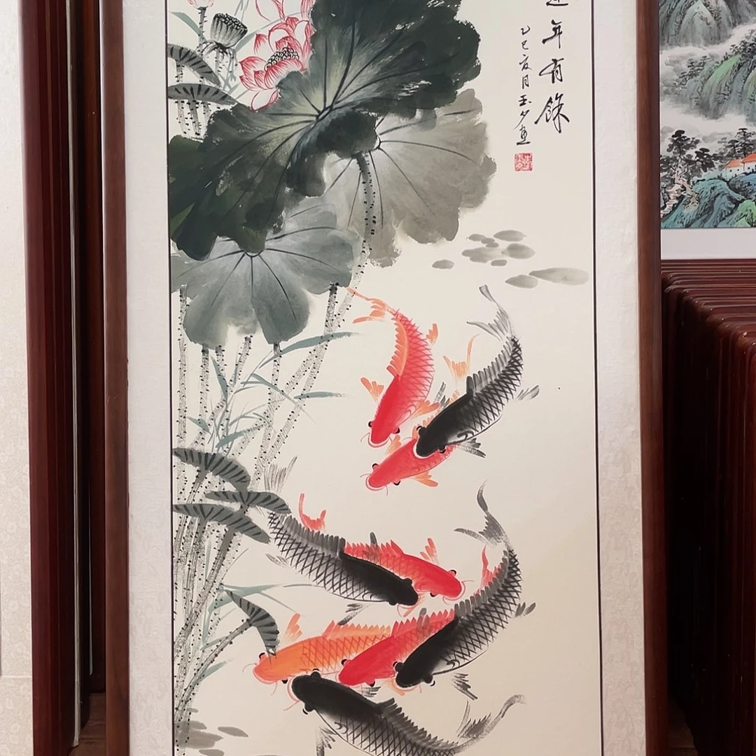 国画带框尺寸63*123厘米