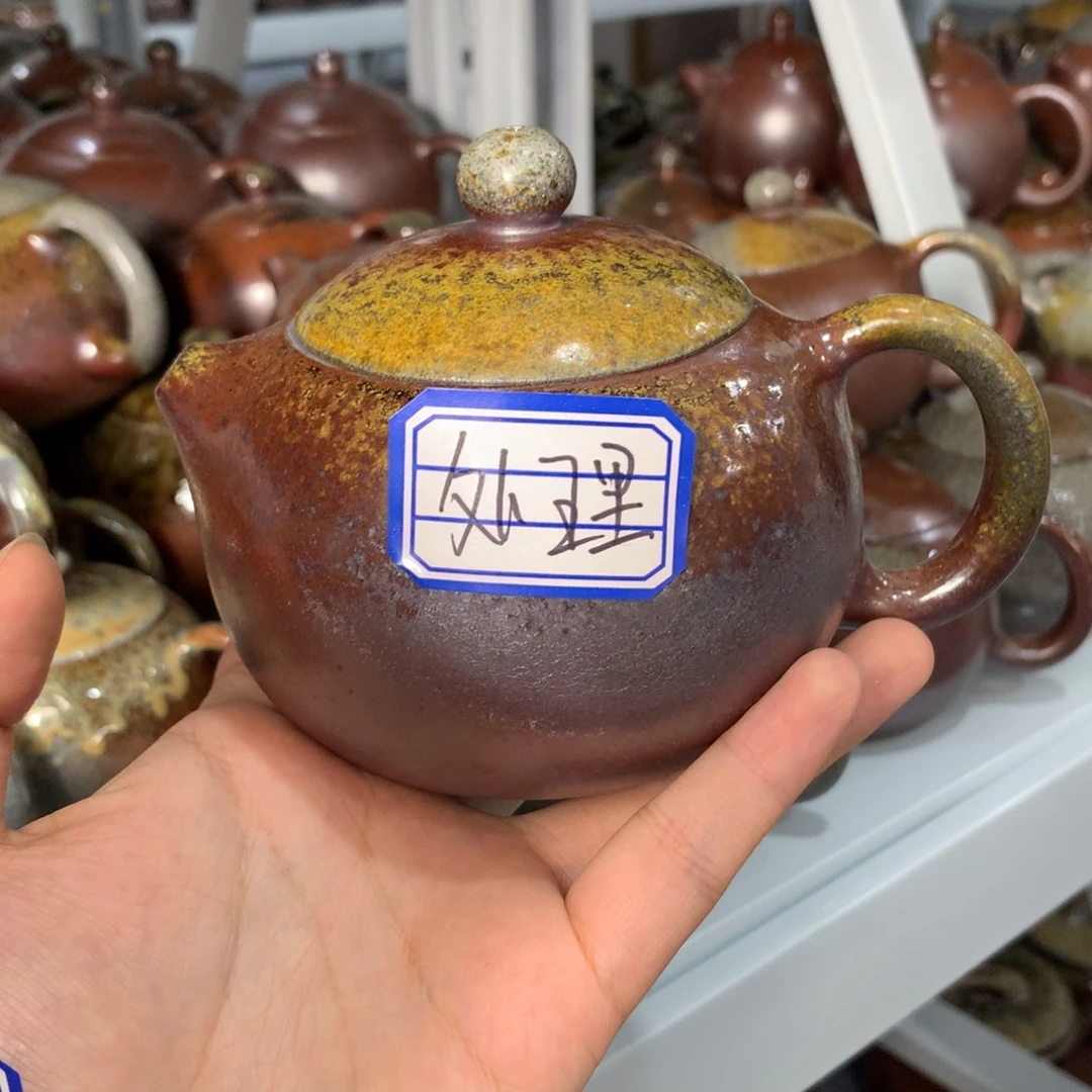 不***此茶壶紫砂纯自然柴烧