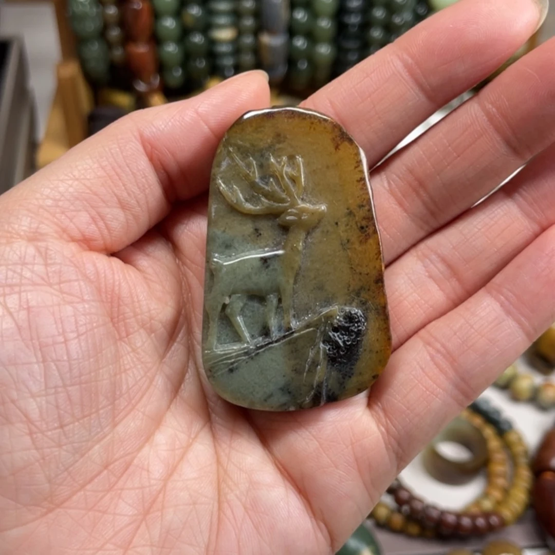 【闪购商品】岫岩河磨玉（透闪石质玉）挂件未镶嵌