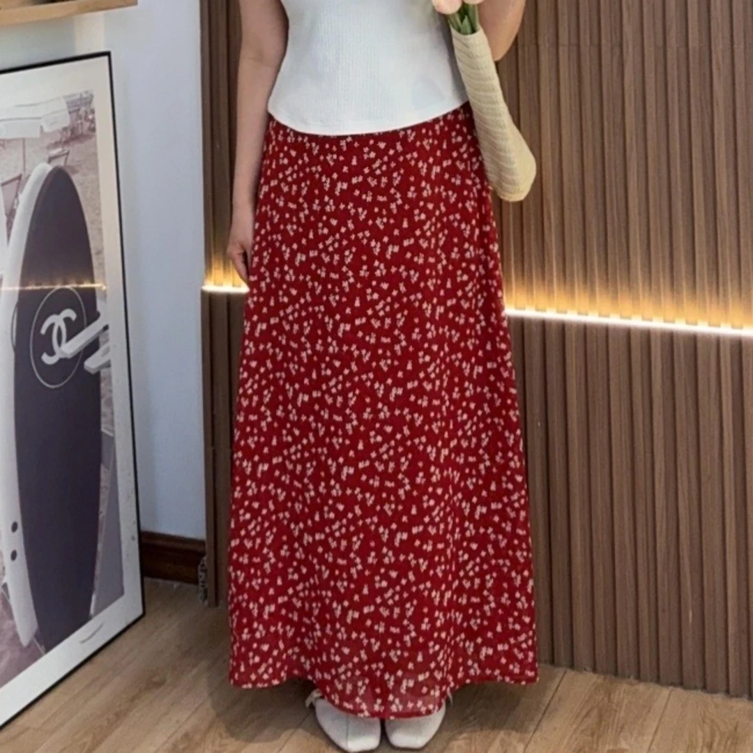 【仅半裙】花老爷夏季新款复古碎花半身裙HLY3250