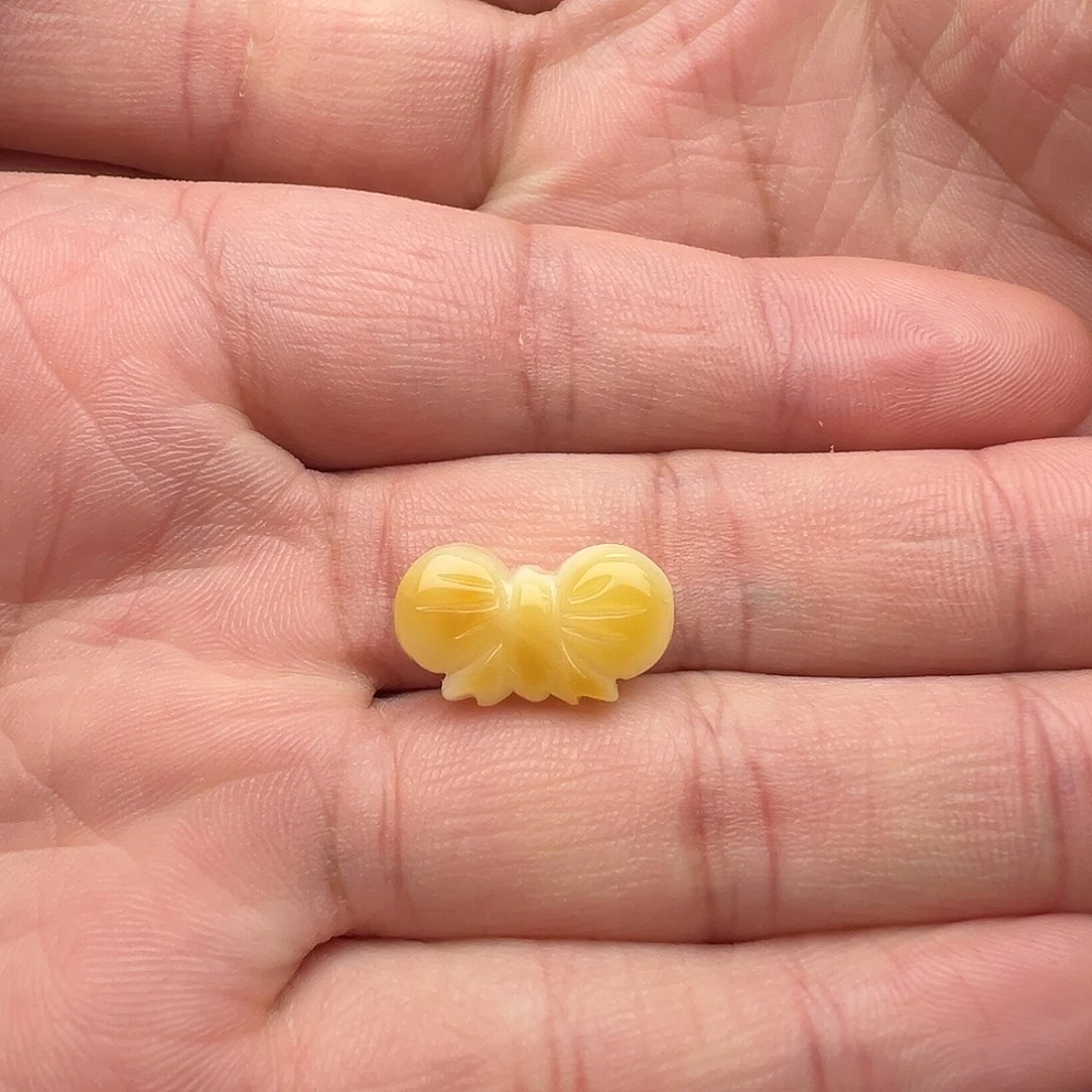 蜜蜡未镶嵌颈饰蝴蝶结提溜