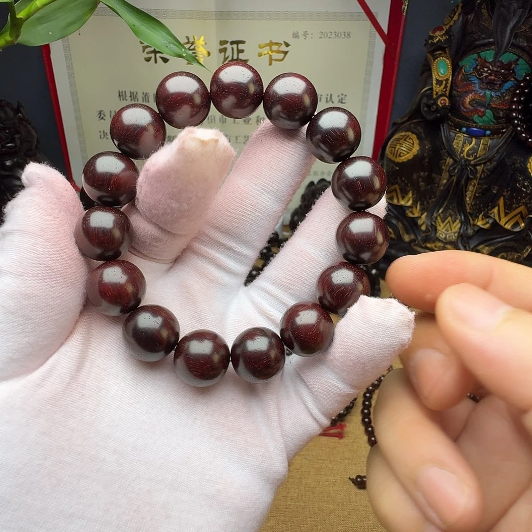小叶紫檀手串/手链1.5cm无胶无蜡精品福利