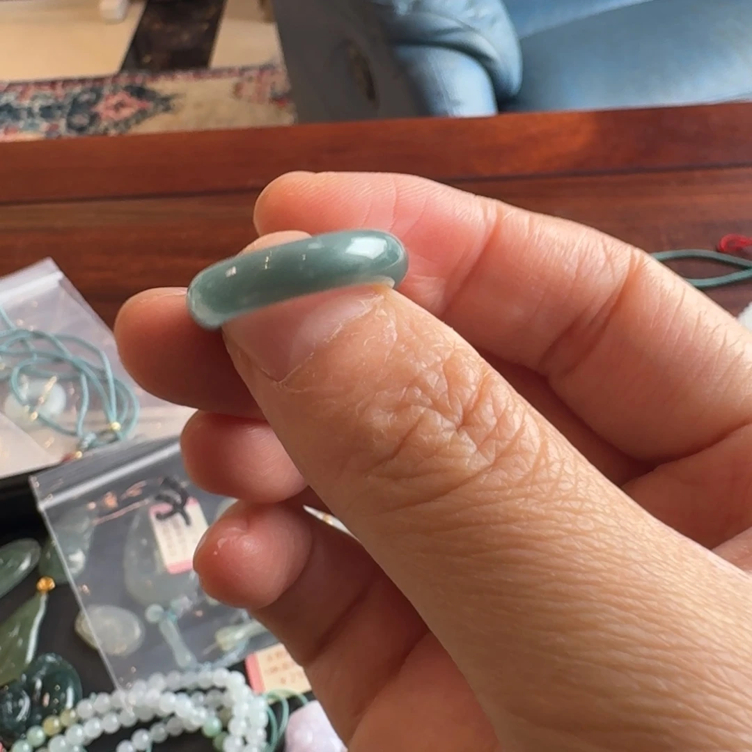 翡翠未镶嵌戒指适合13-14