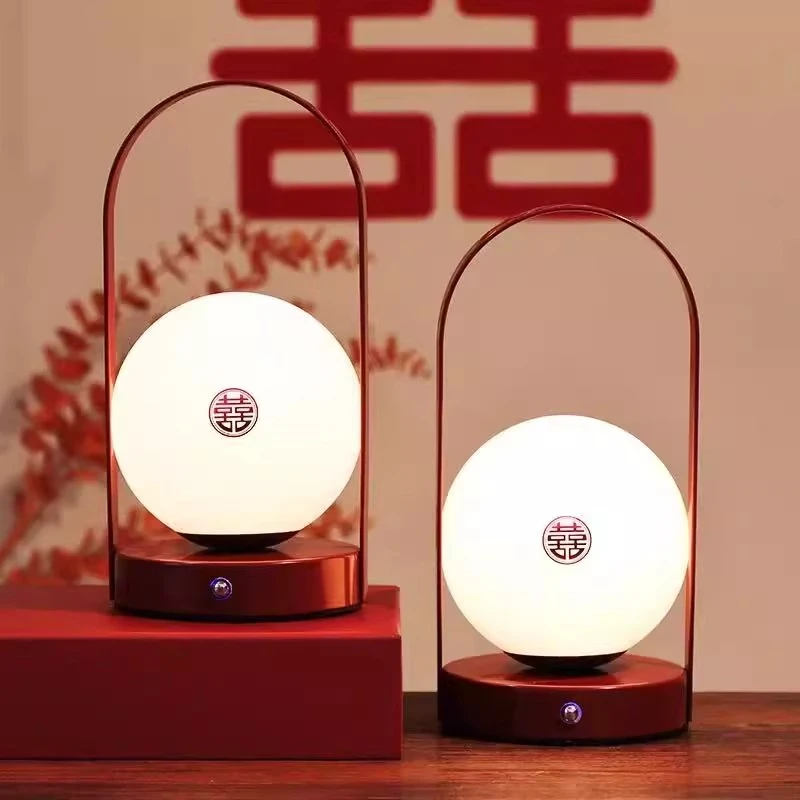 陪嫁新婚长明灯结婚一对高级婚房布置红台灯床头灯结婚礼物送新人