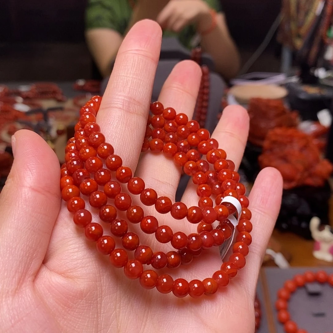 南红玛瑙多圈5m m未镶嵌