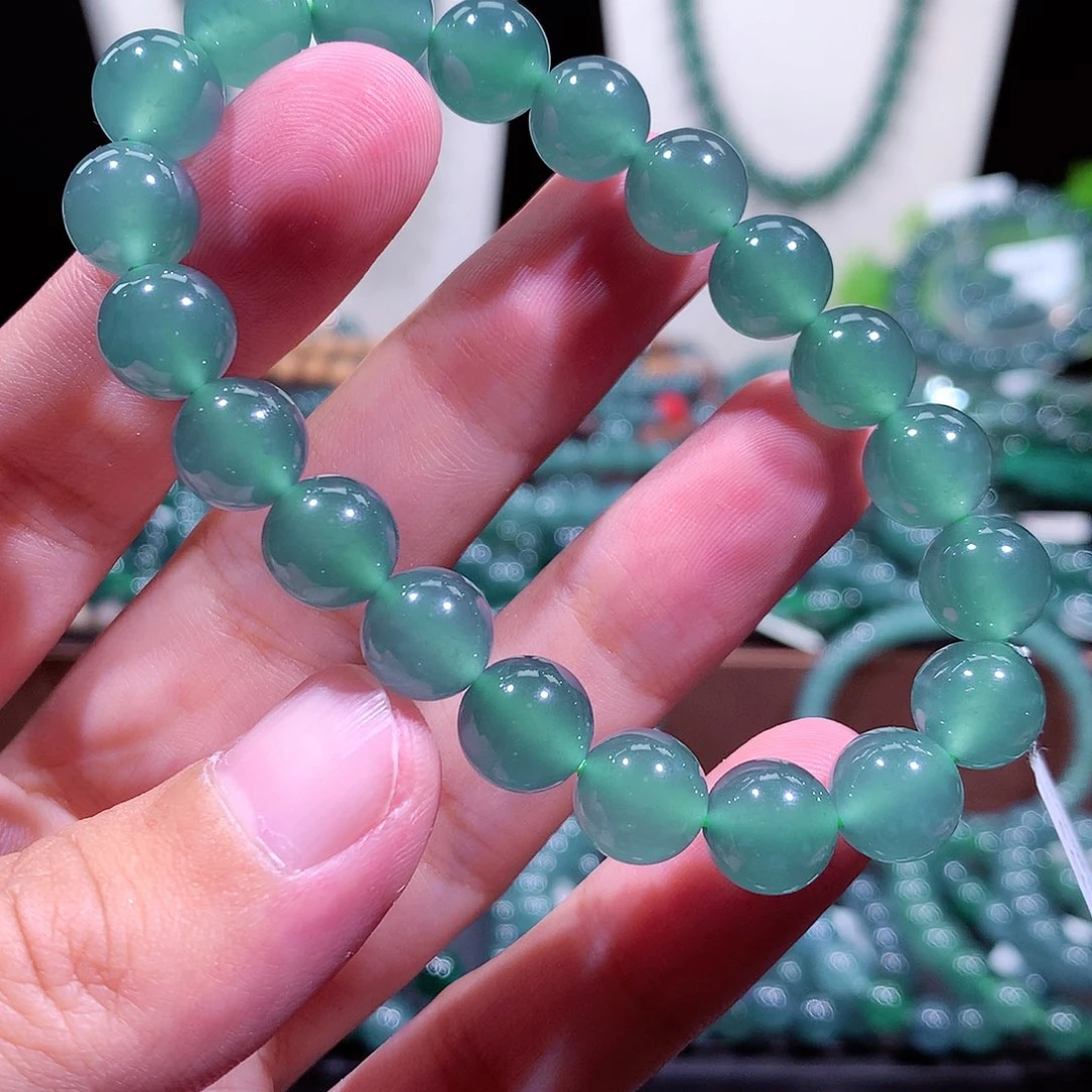 翡翠未镶嵌手链天然a货翡翠手串9.8