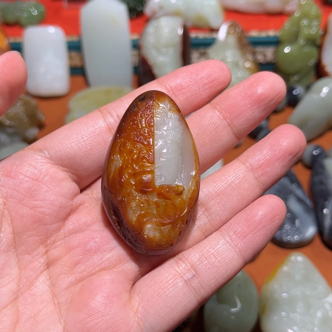 和田玉未镶嵌挂件拾*