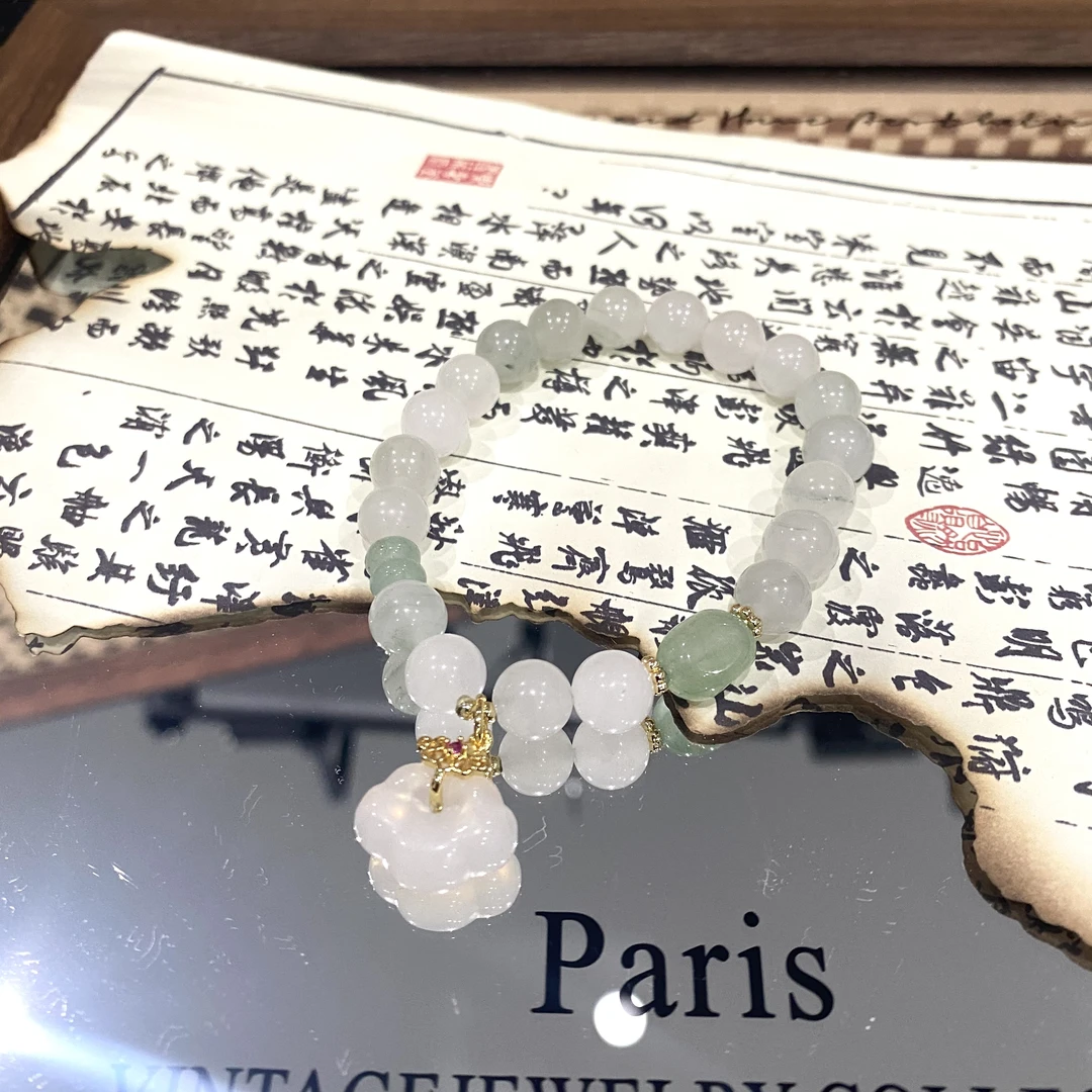 国风天山翠配祥云吊坠女款精美气质手链 多样性发一SL133