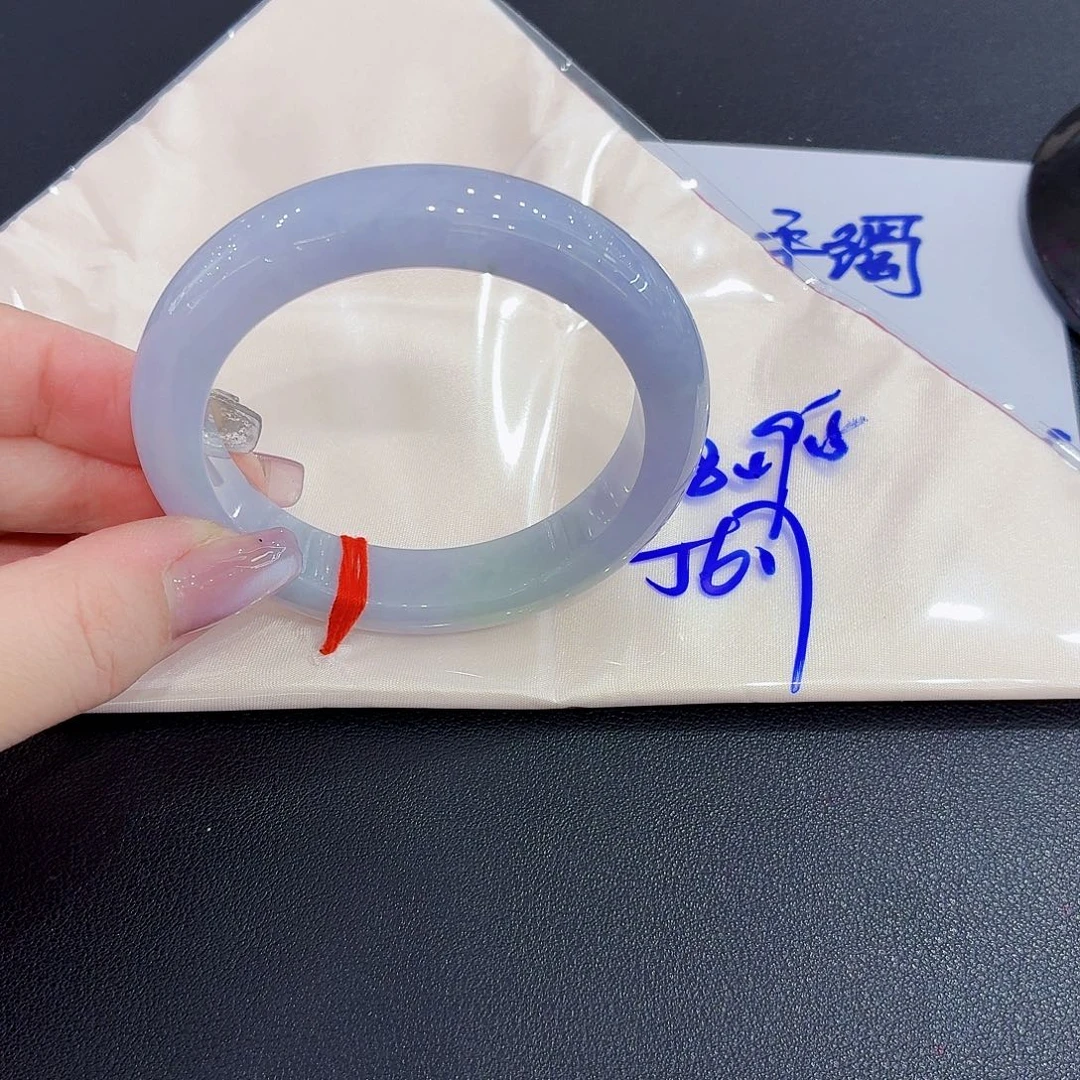 翡翠未镶嵌手镯天然缅甸翡翠手镯56.7