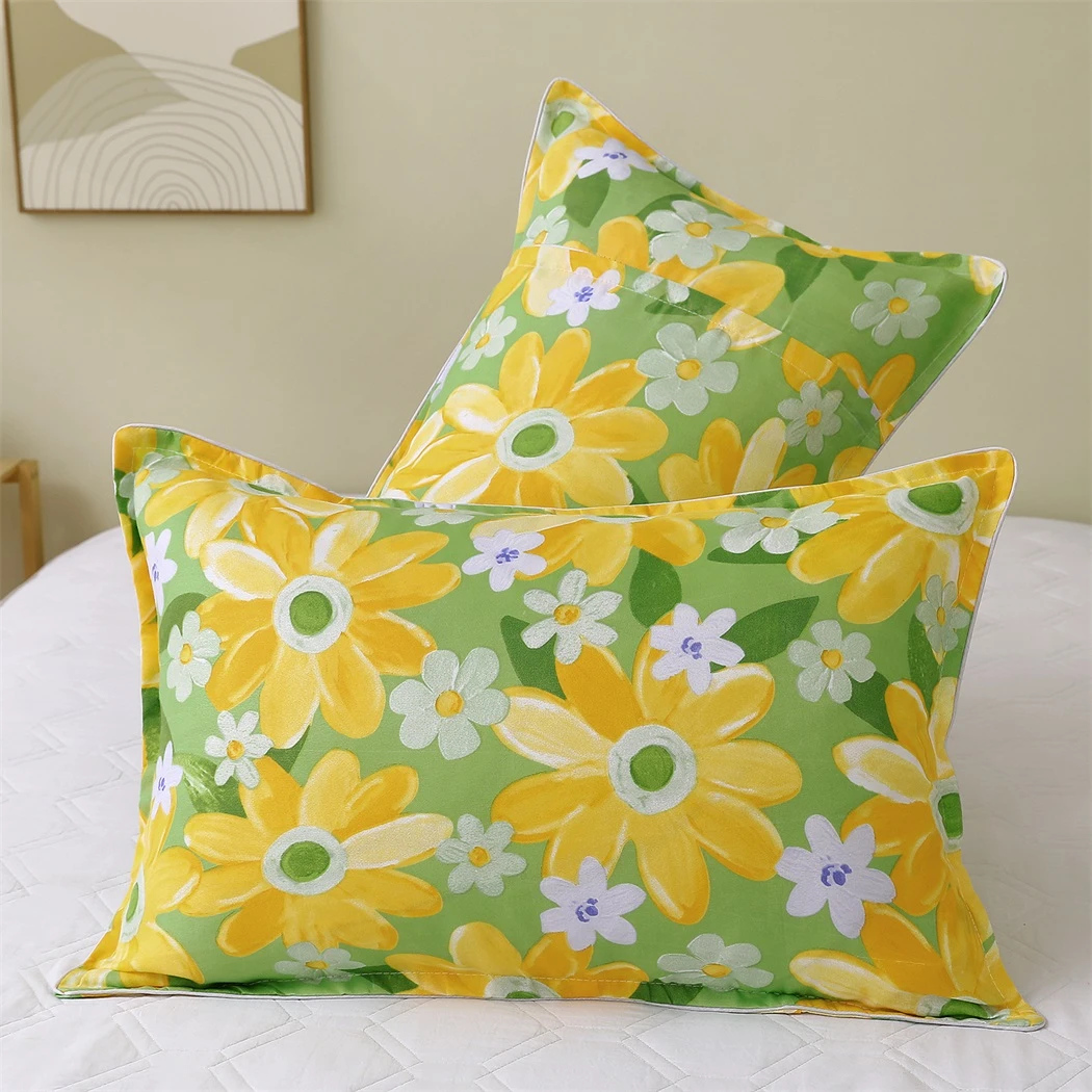 枕套一对装48*74斜纹棉枕套成人家用加大枕头套学生宿舍