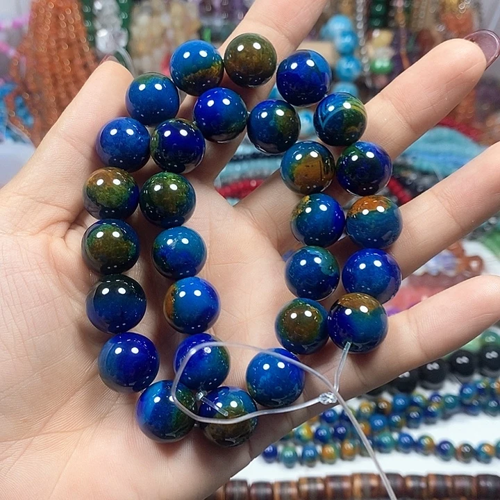 未镶嵌玛瑙/玉髓珠宝半成品地球玛瑙卡14mm