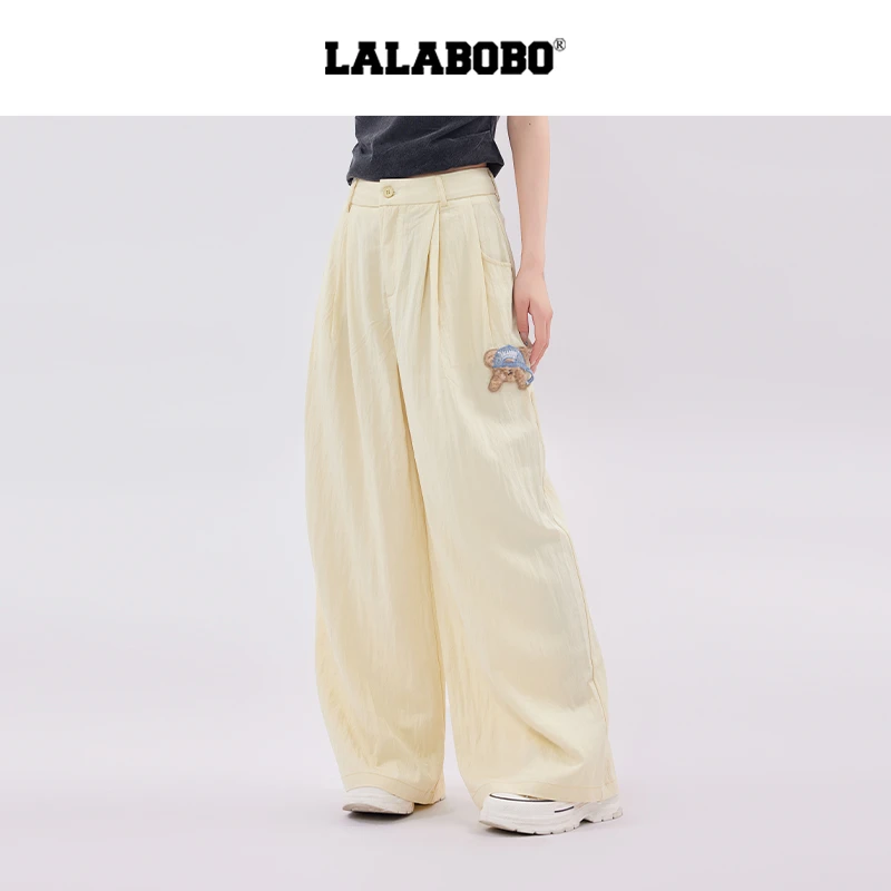 LALABOBO小熊字母阔腿裤RBEB-ZC20