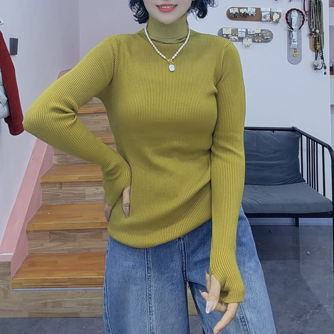 琦琦家  秋冬高领洋气百搭针织衫