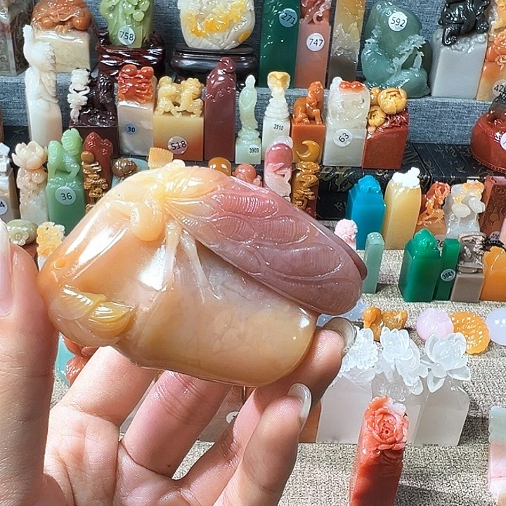 赵***线昌化石印石寿山石雕刻